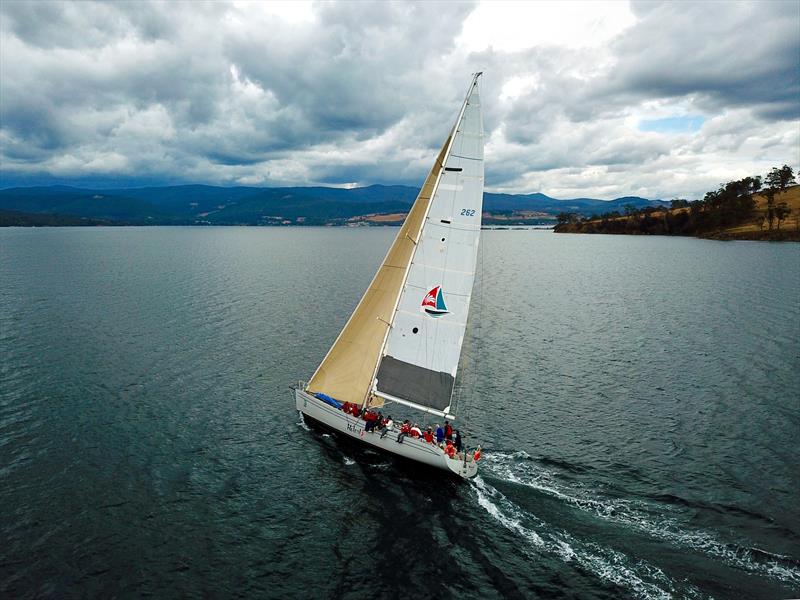 Helsal III enters the D'Entrecasteau Channel in the 2019 Bruny Island race photo copyright Stephen Shield taken at Royal Yacht Club of Tasmania and featuring the IRC class