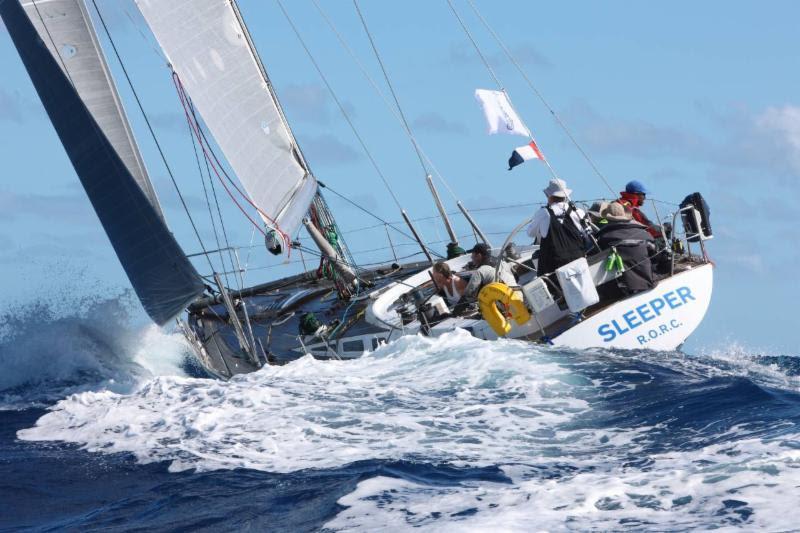 In IRC Three, Jonty and Vicki Layfield's Swan 48 Sleeper X (GBR) is estimated to be leading the class in the RORC Caribbean 600 photo copyright Tim Wright / www.photoaction.com taken at Royal Ocean Racing Club and featuring the IRC class