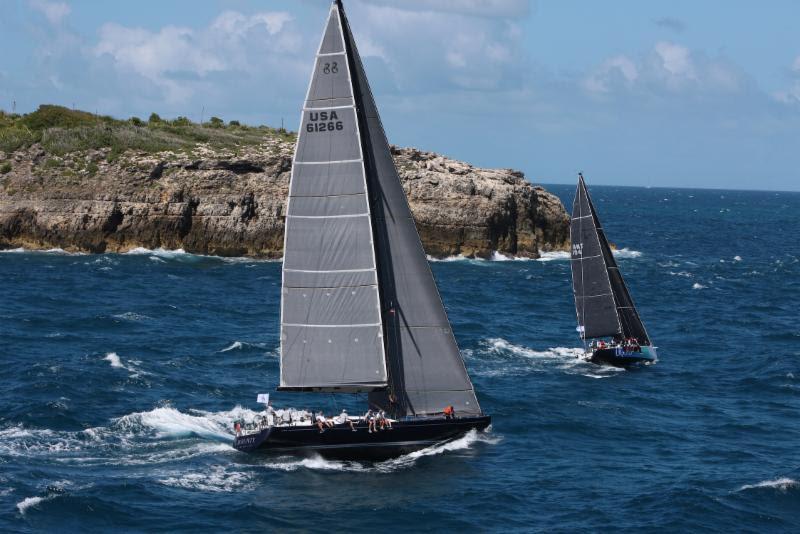 Gibb Kane (USA) racing Swan 66 Bounty was in pole position in IRC One after rounding La Desirade  in the RORC Caribbean 600 photo copyright Tim Wright / www.photoaction.com taken at Royal Ocean Racing Club and featuring the IRC class