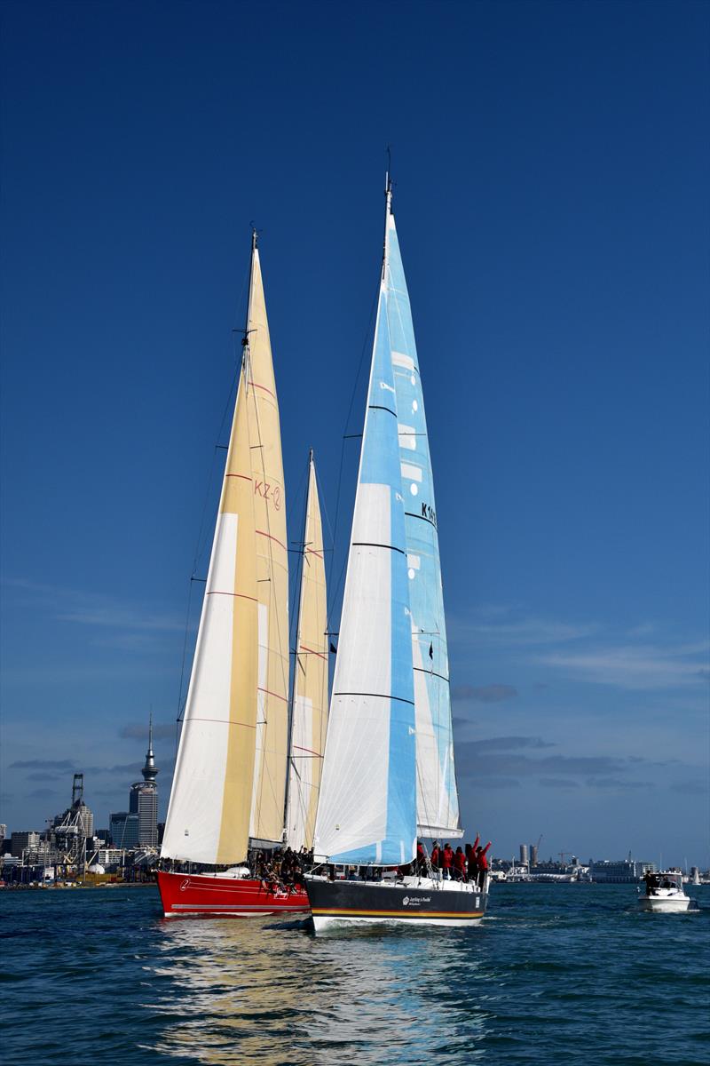 Maiden departs Auckland escorted by the legendary Steinlager 2 photo copyright Mack Edwards-Mair taken at  and featuring the IRC class