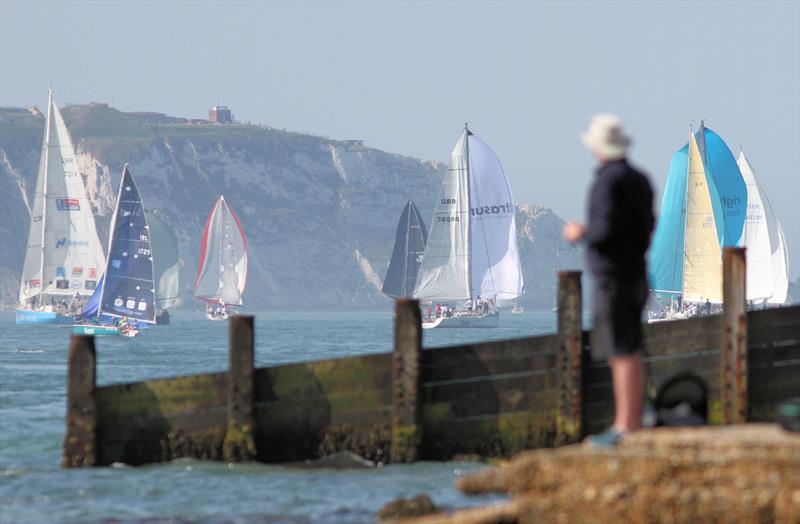 The view from Hurst Castle during the Round the Island Race 2019 photo copyright Mark Jardine taken at  and featuring the IRC class