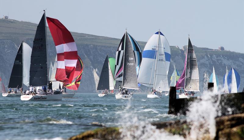 The view from Hurst Castle during the Round the Island Race 2019 photo copyright Mark Jardine taken at  and featuring the IRC class