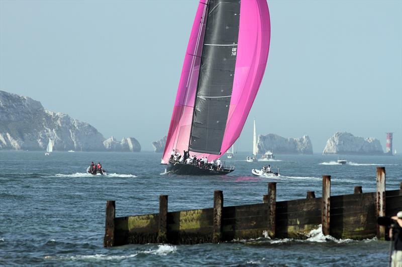 The view from Hurst Castle during the Round the Island Race 2019 - photo © Mark Jardine