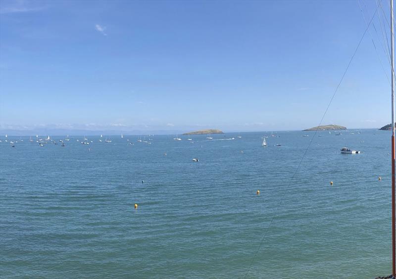 Glorious weather at the St Tudwal islands during the ISORA Global Displays Coastal Series at Pwllheli photo copyright Boren Burman taken at Pwllheli Sailing Club and featuring the IRC class
