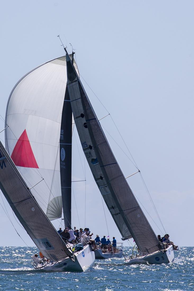 Highly Sprung under kite on day 1 of SeaLink Magnetic Island Race Week 2019 photo copyright Andrea Francolini taken at Townsville Yacht Club and featuring the IRC class