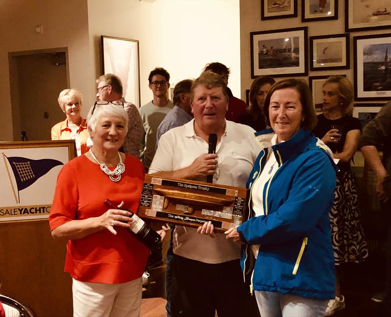 Susan Draper (Sponsor) Dave O'Sullivan (KYC Commodore) Julie Silverberg (Freya) after the Spalpeen Trophy Race at Kinsale YC photo copyright Elma O'Sullivan taken at Kinsale Yacht Club and featuring the IRC class