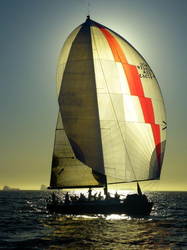 BOLT comes in for a striking finish during a race at the two-day Campbell Cup Regatta in Long Beach photo copyright Betsy (Crowfoot) Senescu for LBYC taken at Long Beach Yacht Club and featuring the IRC class