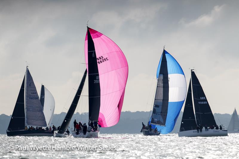 Davanti Tyres, Sabriel, Thunderbird & Jybe Talkin on Week 3 of the HYS Hamble Winter Series - photo © Paul Wyeth / www.pwpictures.com