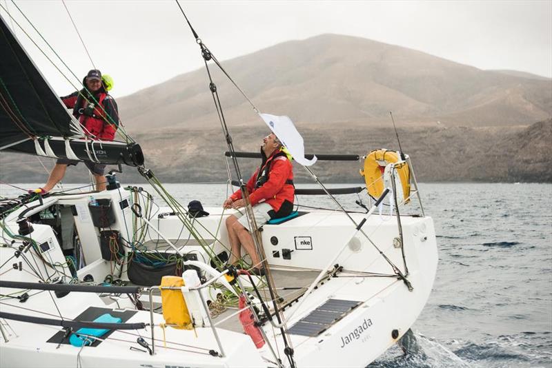 Richard Palmer and Jeremy Waitt racing Two Handed on the JPK 10.10 Jangada at the start of the RORC Transatlantic Race photo copyright Joaquin Vera / Calero Marinas / RORC taken at  and featuring the IRC class