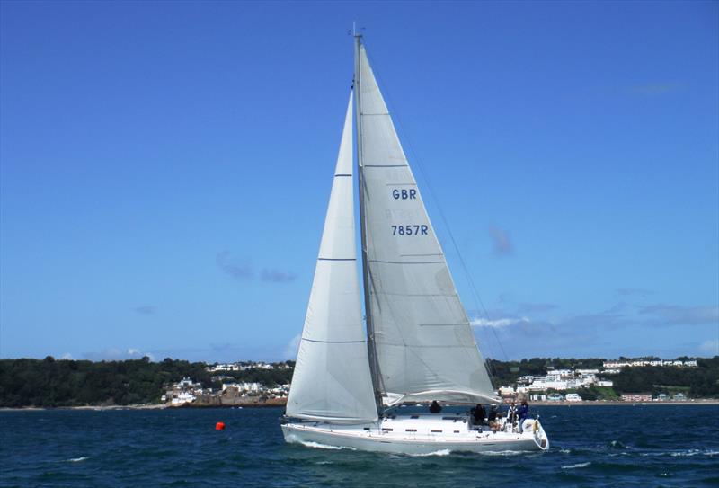 Zanzibar starting round 2 of race 1 of the Jackson Yacht Services Bay Races at RCIYC photo copyright Bill Harris taken at Royal Channel Islands Yacht Club and featuring the IRC class