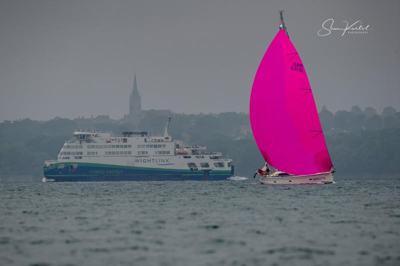 Lonely Rock Race start in the Solent photo copyright Sam Kurtul / www.worldofthelens.co.uk taken at  and featuring the IRC class