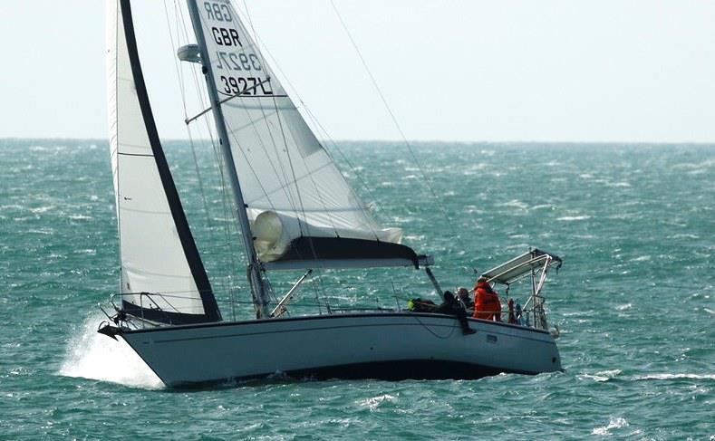 Mystique approaching Noirmont during the RCIYC Commodore's Cup race photo copyright Bernard O'Reagain taken at Royal Channel Islands Yacht Club and featuring the IRC class