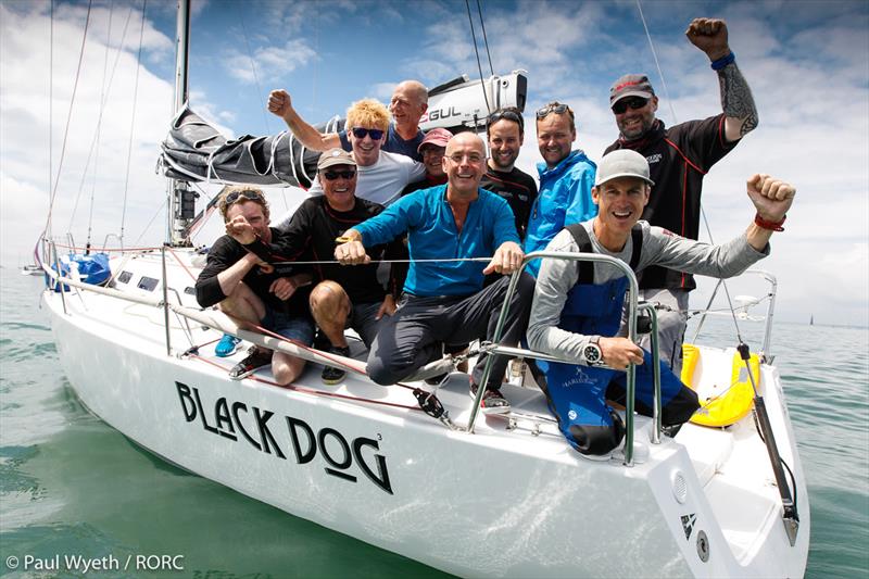 Stuart Sawyer's J/122 Black Dog win the 2021 RORC IRC National Championship photo copyright Paul Wyeth / RORC taken at Royal Ocean Racing Club and featuring the IRC class