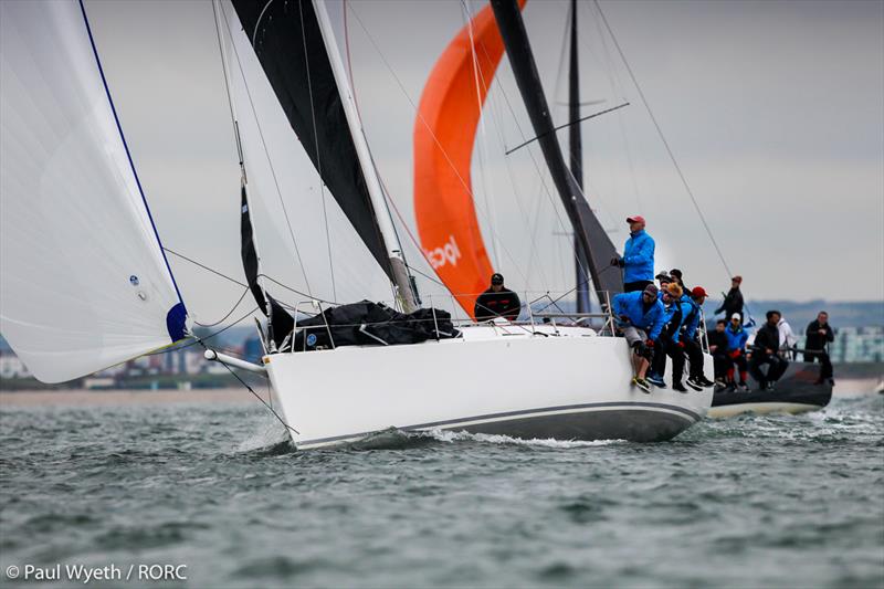 Stuart Sawyer's J/122 Black Dog win the 2021 RORC IRC National Championship photo copyright Paul Wyeth / RORC taken at Royal Ocean Racing Club and featuring the IRC class