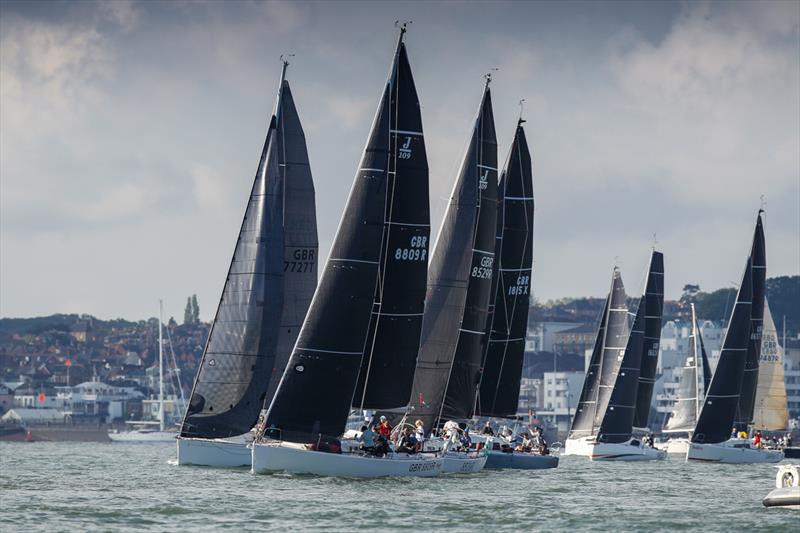 Start of the 2021 De Guingand Bowl Race photo copyright Paul Wyeth / RORC taken at Royal Ocean Racing Club and featuring the IRC class