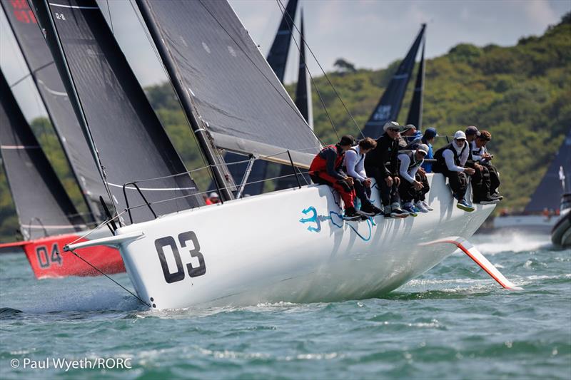 Ino XXX, raced by RORC Commodore James Neville, wins the 2021 Cowes-Dinard-St Malo Race photo copyright Paul Wyeth / RORC taken at Royal Ocean Racing Club and featuring the IRC class