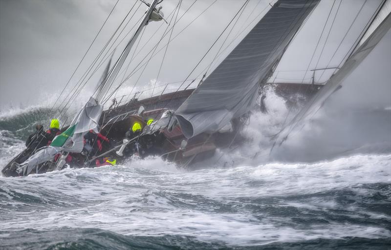 Conditions at the start of the 49th Rolex Fastnet Race proved testing for Refanut in the strong wind and steep sea - photo © Kurt Arrigo / Rolex