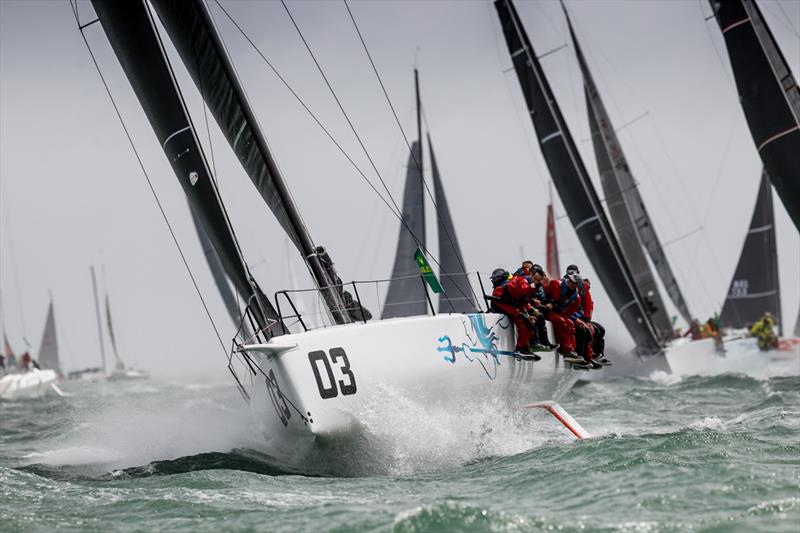 In IRC One, RORC Commodore James Neville's HH42 INO XXX was vying for the lead on the water in the Rolex Fastnet Race - photo © Paul Wyeth / www.pwpictures.com