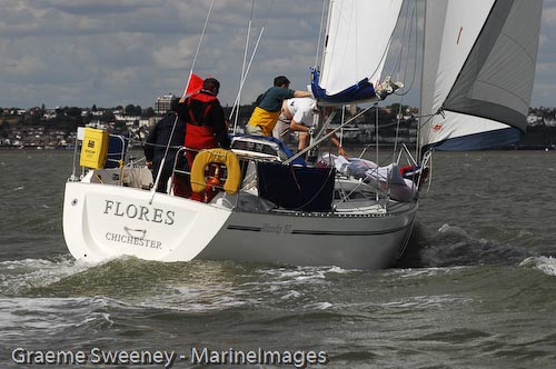 Racing in the 2009 Nore Race on the Thames Estuary photo copyright Graeme Sweeney / www.MarineImages.co.u taken at Benfleet Yacht Club and featuring the IRC class