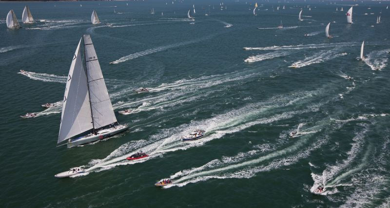 A spinnaker start for the Rolex Fastnet Race photo copyright Carlo Borlenghi / Rolex taken at  and featuring the IRC class