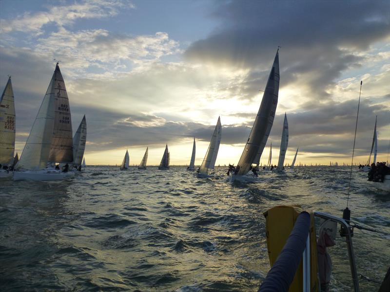 Tapper Funeral Poole to Cowes / Cowes to Poole Race photo copyright Brendon Pell taken at Poole Yacht Racing Association and featuring the IRC class