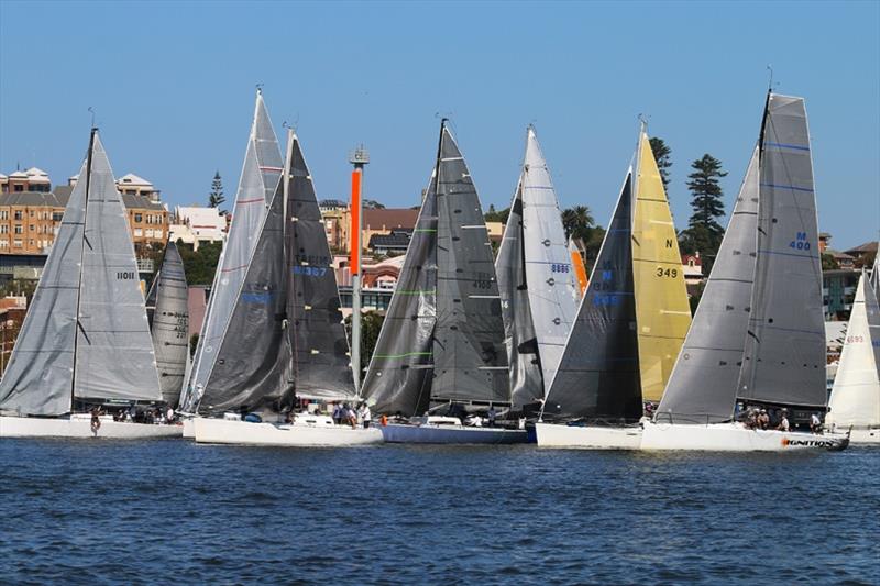 Ignition on packed startline – Sail Port Stephens photo copyright Mark Rothfield taken at Corlette Point Sailing Club and featuring the IRC class