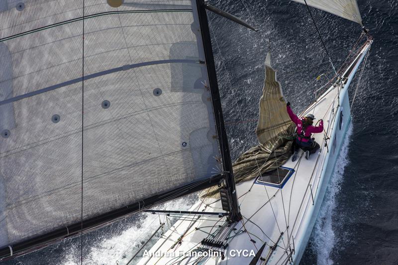 Time to set the staysail and get going! Ponant Sydney to Noumea Race photo copyright Andrea Francolini taken at Cruising Yacht Club of Australia and featuring the IRC class
