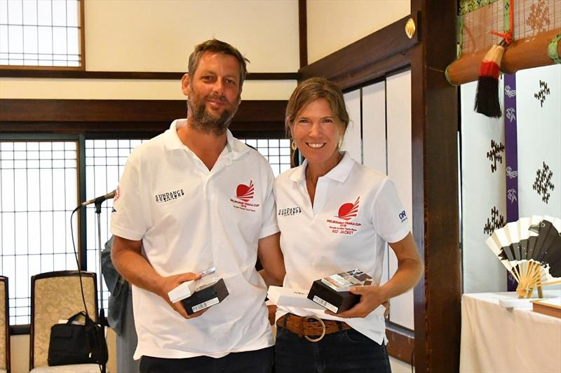 Gerry Snijders and Annette Hesselmans at the Melbourne Osaka presentation in Japan - photo © Ian MacWilliams