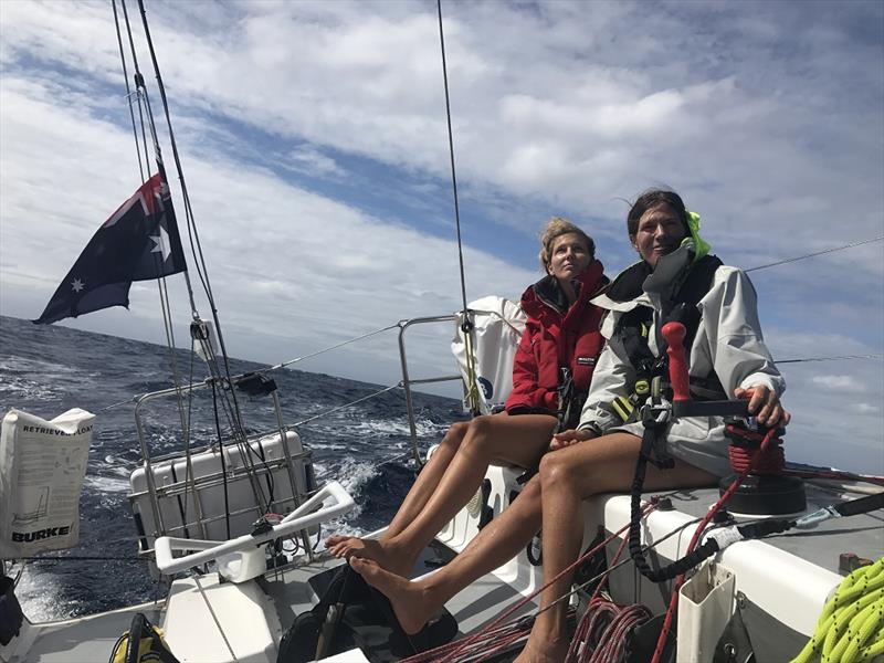 Sophie Snijders (left) and Anne Hesselmans on return from Osaka to Australia - photo © Annette Hesselmans