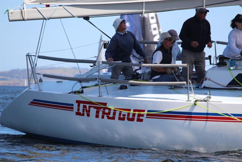 Veteran Don Calvert is back for his 43rd season of racing Intrigue on the River Derwent - 2018 Combined Clubs Summer Pennant  photo copyright Peter Watson taken at  and featuring the IRC class