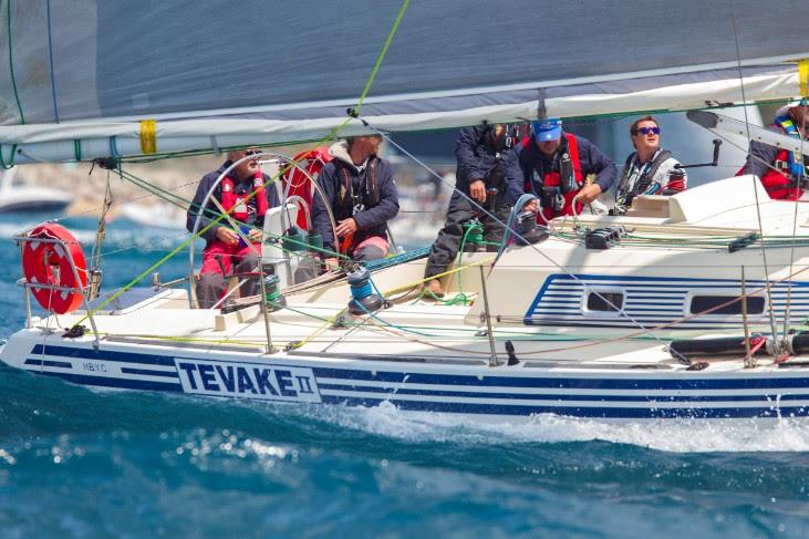 Tevake II leads ORCV Melbourne to Devonport Race photo copyright Steb Fisher taken at Ocean Racing Club of Victoria and featuring the IRC class