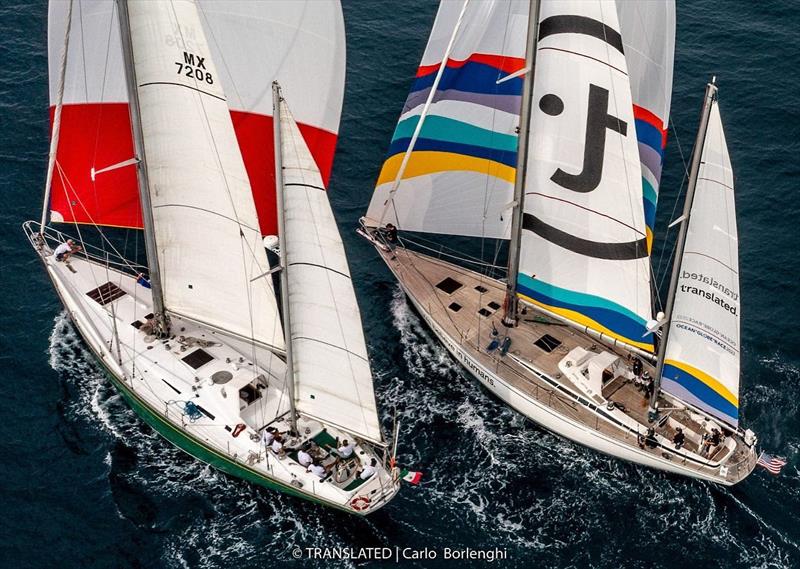 Whitbread Race legend Sayula II, winner of the 1973 edition sailing alongside Translated9 former ADC Accutrac of the 1977 edition and entrant in the 2023 Ocean Globe race photo copyright Carlo Borlenghi taken at  and featuring the IRC class