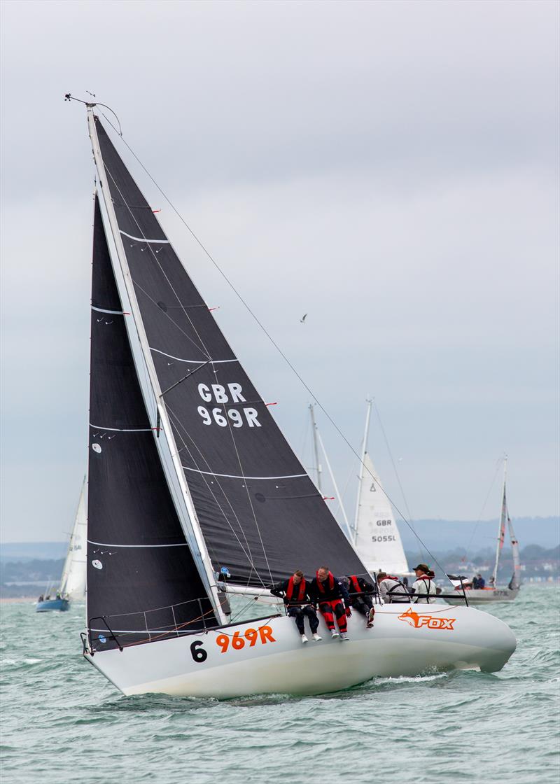 IRC 6 fleet on Day 2 of Cowes Week 2025 photo copyright Martin Augustus / www.sailingimages.co.uk taken at Cowes Combined Clubs and featuring the IRC class