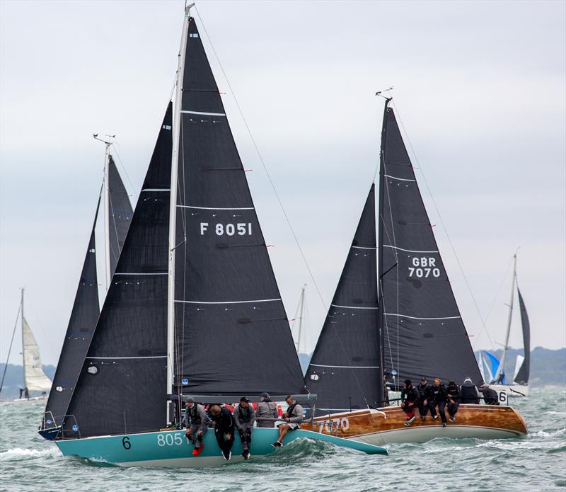 IRC 6 fleet on Day 2 of Cowes Week 2025 photo copyright Martin Augustus / www.sailingimages.co.uk taken at Cowes Combined Clubs and featuring the IRC class