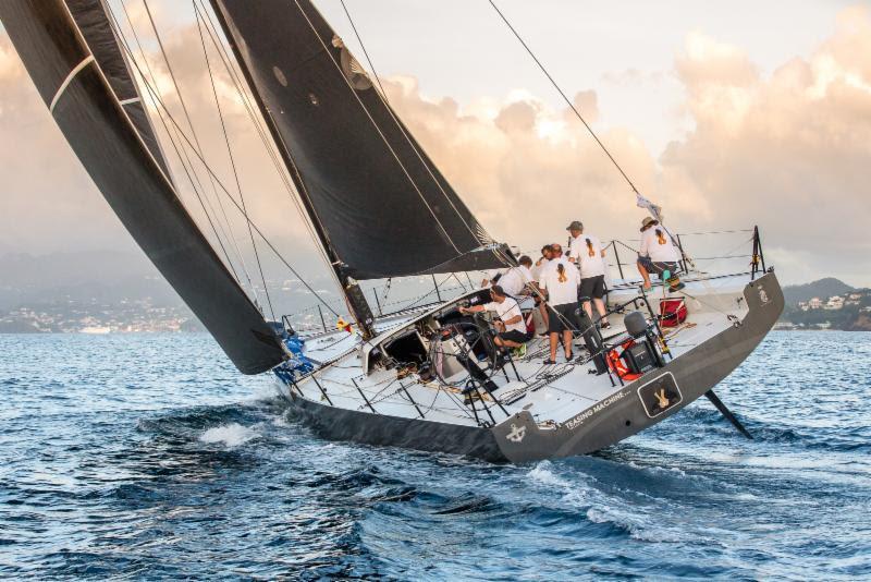 Teasing Machine complete the 2017 RORC Transatlantic Race in Grenada The French team lead the race overall after IRC time correction photo copyright RORC / Arthur Daniel taken at Royal Ocean Racing Club and featuring the IRC class
