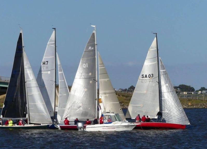 R21s start fun photo copyright Chris Caffin of Canvas Sails taken at Goolwa Regatta Yacht Club and featuring the IRC class