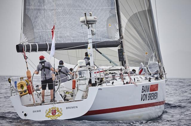 A close finish with German Class40 RED is likely for the offshore training yacht Bank von Bremen, owned by Segelkameradschaft `Das Wappen von Bremen` e. V. / Germany and skippered by 29-year old Alexander Beilken with a crew with an average age of 31 year photo copyright RORC / Arthur Daniel taken at Royal Ocean Racing Club and featuring the IRC class