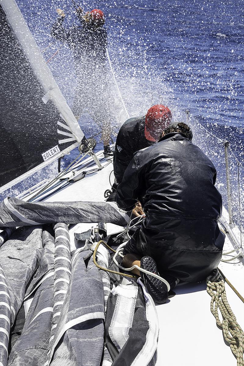 Small area to work in and wet, at least it is not cold as well up on Adventure Island this time. Foredeckies do have it hard, just ask them photo copyright Andrea Francolini taken at  and featuring the IRC class