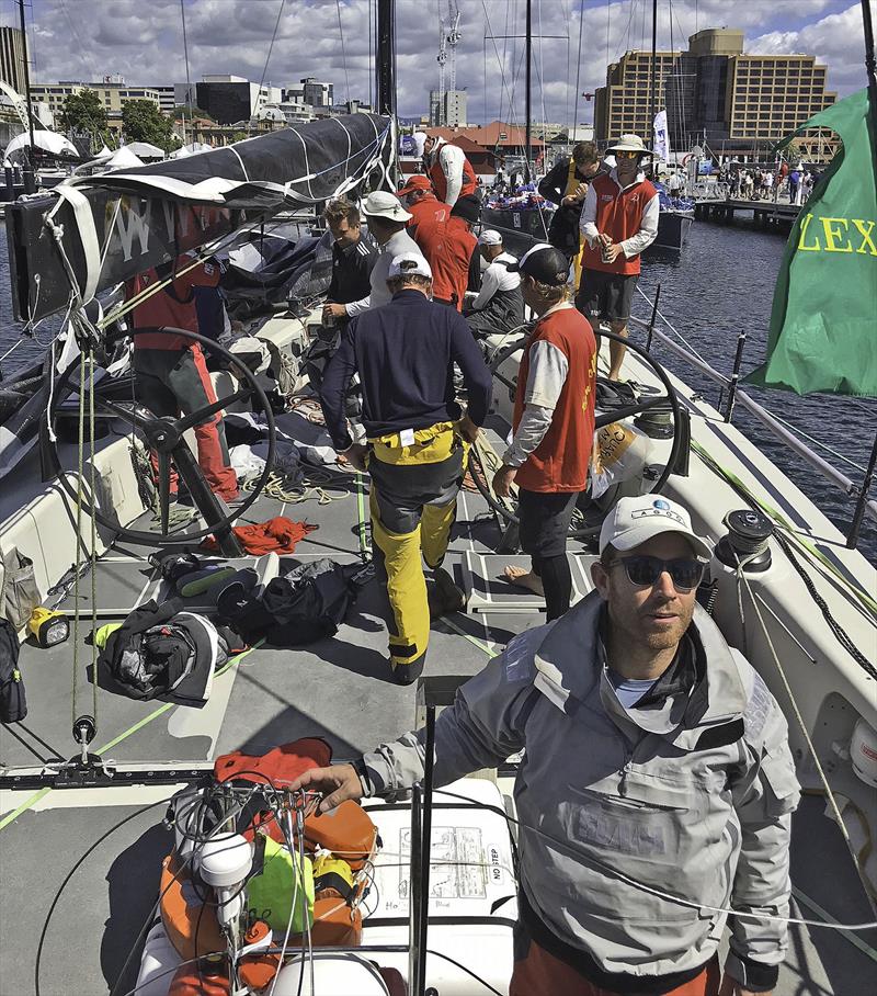 Mascalzone Latino 32 finish the 2017 RSHYR photo copyright Wendi Lanham taken at Cruising Yacht Club of Australia and featuring the IRC class