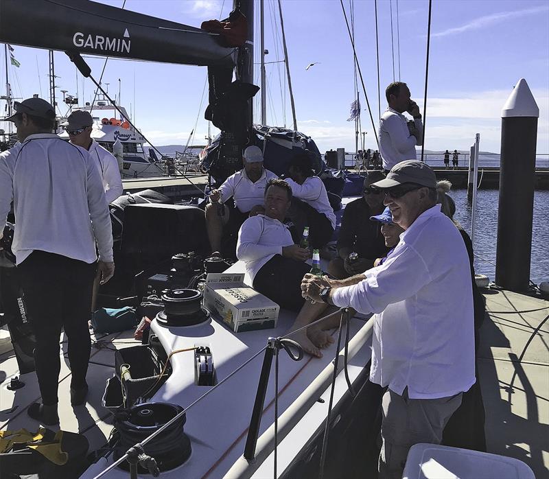 Two things count - phone home and have a beer! photo copyright Wendi Lanham taken at Cruising Yacht Club of Australia and featuring the IRC class