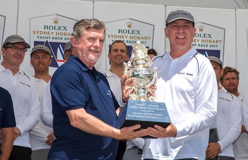 John Markos presents the Tattersall's Cup to Matt Allen - photo © Bow Caddy Media