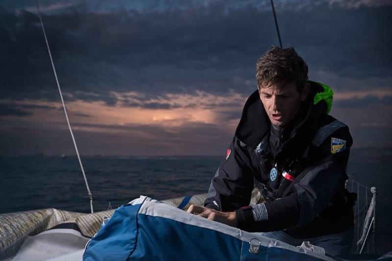 Giancarlo Simeoli at work aboard Triple Lindy - 2017 Rolex Sydney Hobart Yacht Race - photo © Triple Lindy
