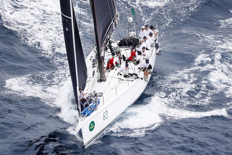 Triton speeding towards Hobart - 2017 Rolex Sydney Hobart Yacht Race photo copyright Rolex / Studio Borlenghi taken at Cruising Yacht Club of Australia and featuring the IRC class