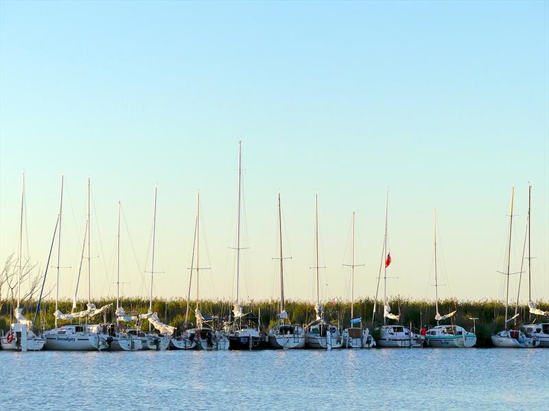 Boats in Reeds ready for Milang-Goolwa Race - Goolwa Regatta Week photo copyright Mike O'Reilly taken at Goolwa Regatta Yacht Club and featuring the IRC class