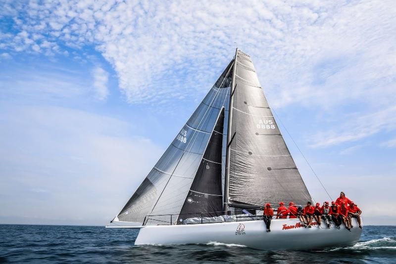 Team Hollywood wins the Passage Race on handicap – Festival of Sails photo copyright Salty Dingo taken at Royal Geelong Yacht Club and featuring the IRC class