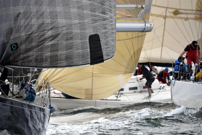 Tight keelboat racing on the river - 2018 Crown Series Bellerive Regatta - photo © Jane Austin