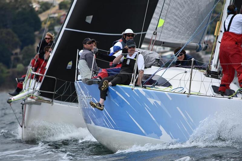 BYC Vice Commodore Ian Stewart's TasPaints on the Derwent yesterday - 2018 Crown Series Bellerive Regatta - photo © Jane Austin