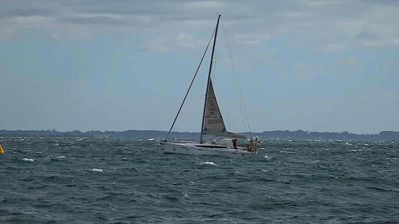 Bartolomeo gets underway rigged for storm photo copyright Ian MacWilliams taken at Sandringham Yacht Club and featuring the IRC class