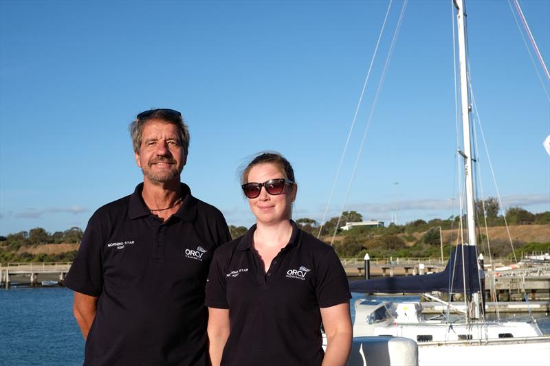 Peter and Jo from Morning Star go away first and in virtually no breeze! - photo © Ian MacWilliams