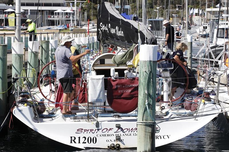 Spirit of Donwunder crew make final preparations - Sundance Marine Melbourne Osaka Double Handed Yacht Race 2018 - photo © Kevin Manning